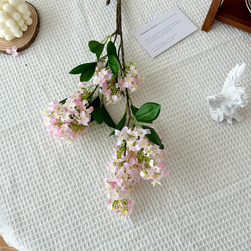 Decorative Artificial Flower Branch Light Lilac White | Kelmera