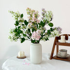 Decorative Artificial Flower Branch Light Lilac White | Kelmera