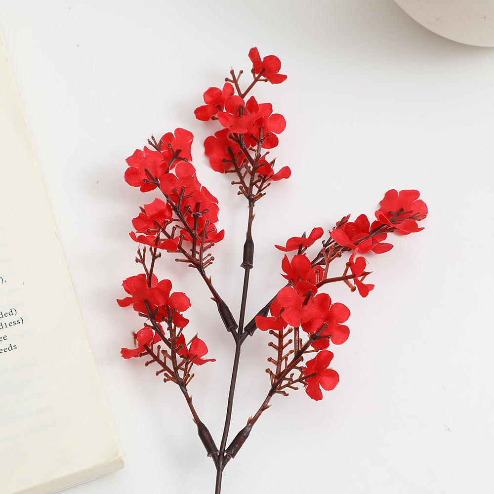 Decorative Artificial Flower Branch White Orange | Kelmera