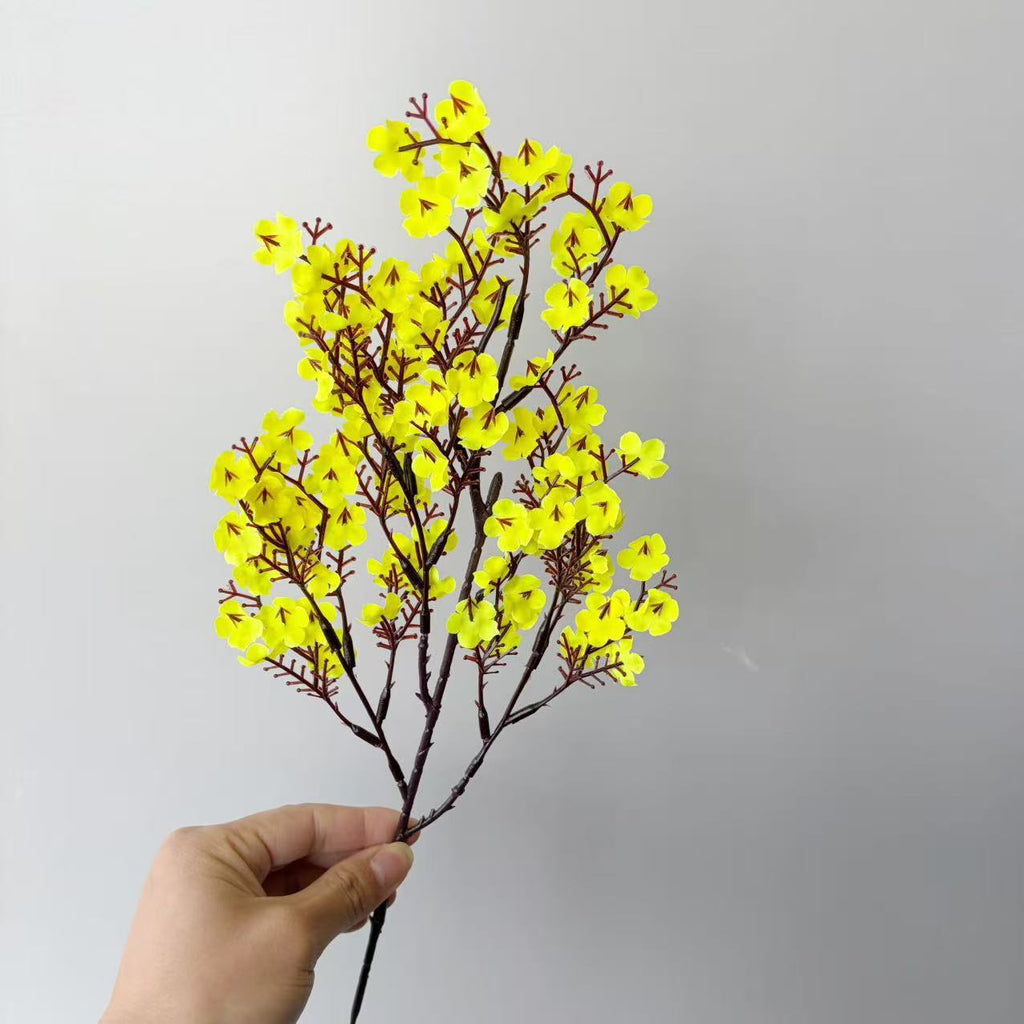 Decorative Artificial Flower Branch White Orange | Kelmera