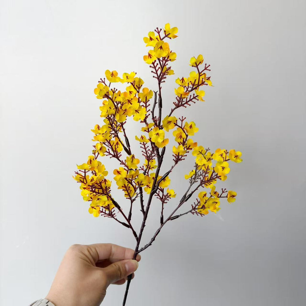 Decorative Artificial Flower Branch White Orange | Kelmera