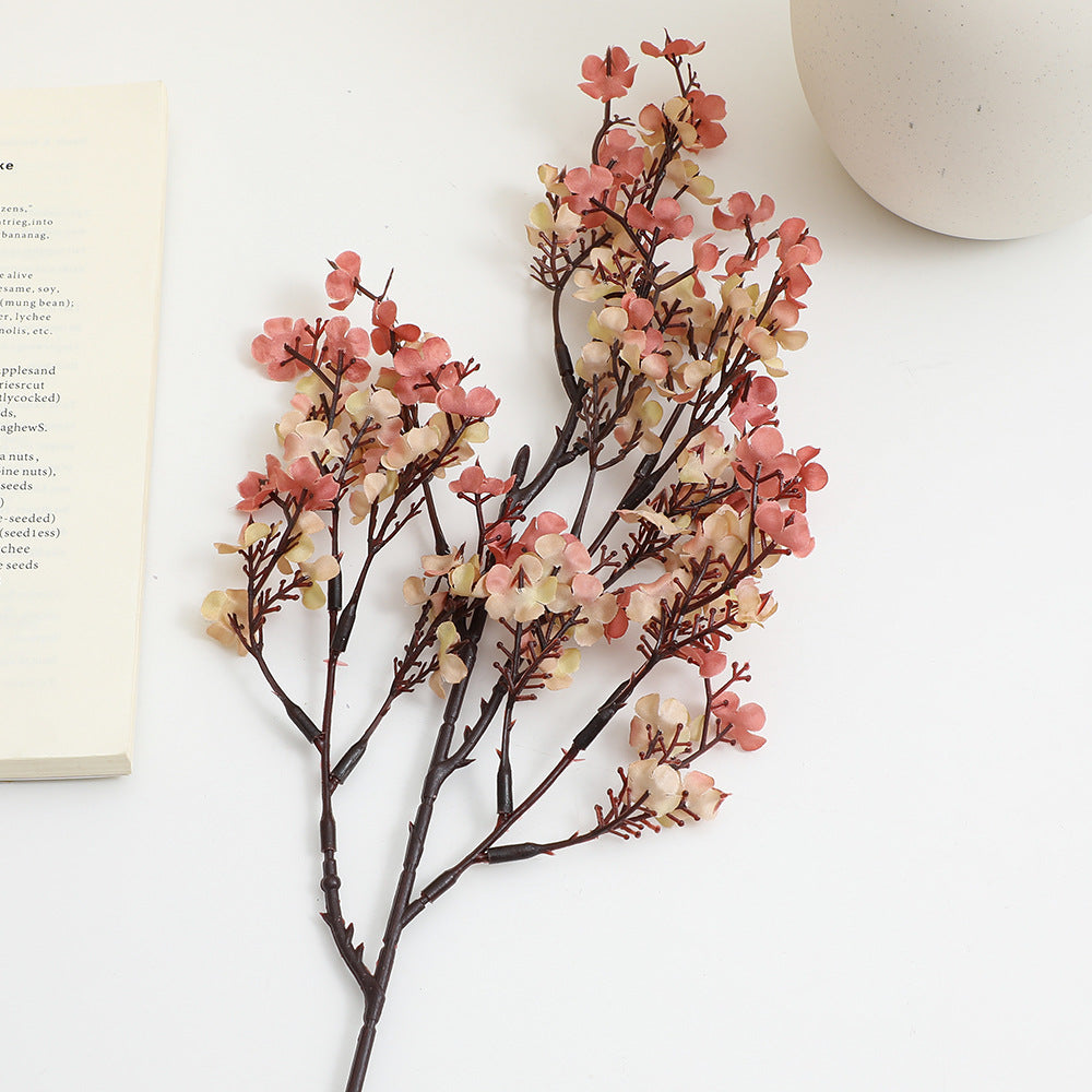 Decorative Artificial Flower Branch White Orange | Kelmera