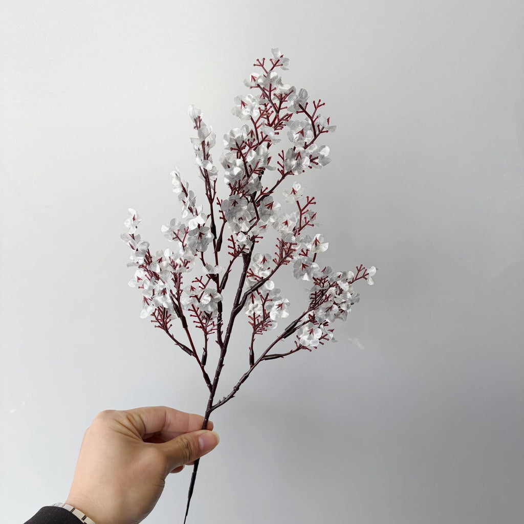 Decorative Artificial Flower Branch White Orange | Kelmera