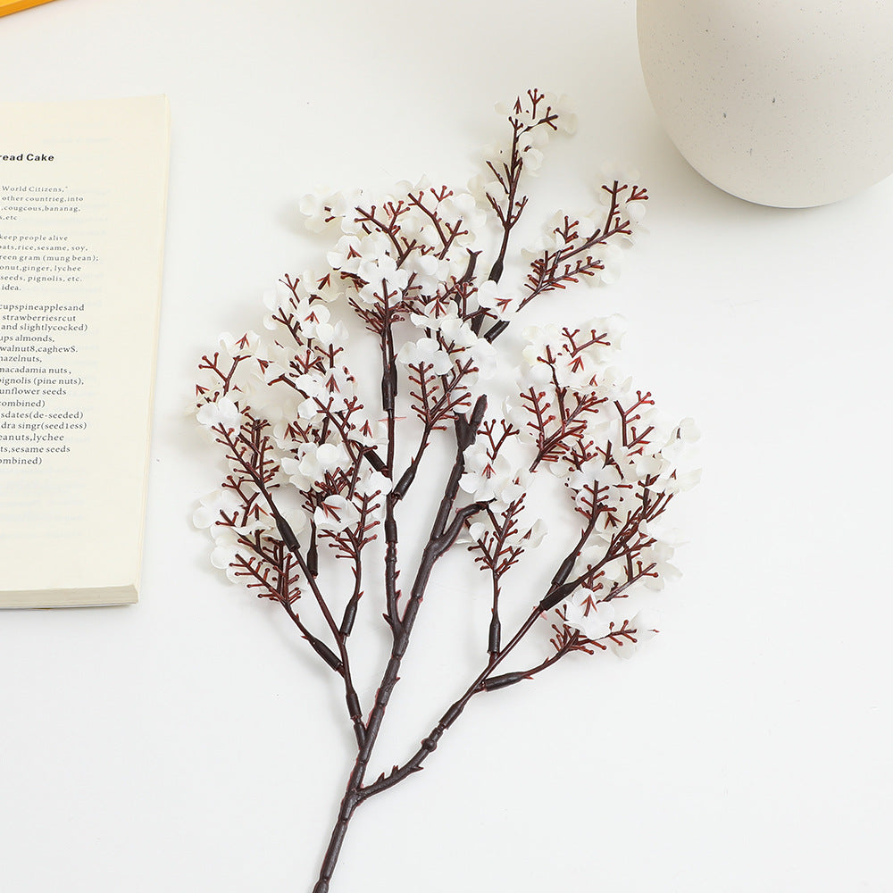 Decorative Artificial Flower Branch White Orange | Kelmera