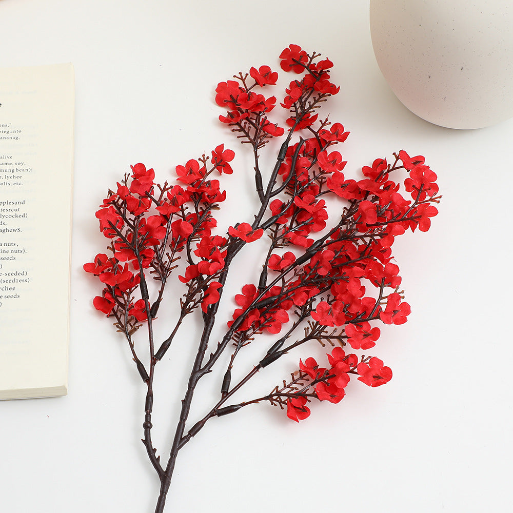 Decorative Artificial Flower Branch White Orange | Kelmera