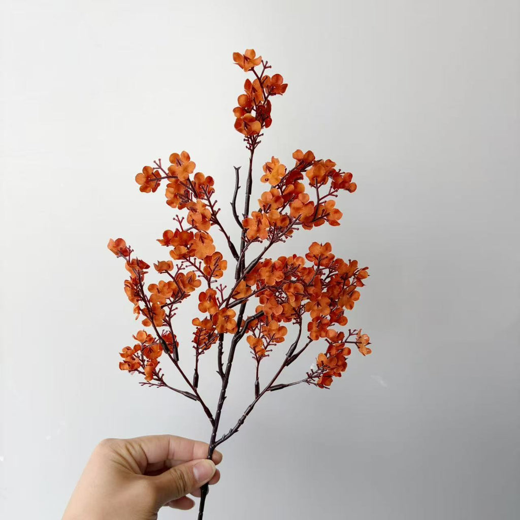 Decorative Artificial Flower Branch White Orange | Kelmera