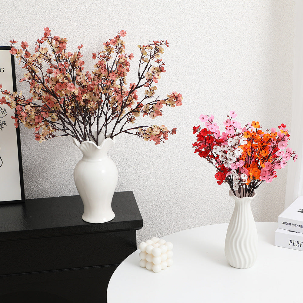 Decorative Artificial Flower Branch White Orange | Kelmera