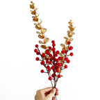 Decorative Artificial Flower Branch with Delicate Details Luck Charm Red Cat | Kelmera