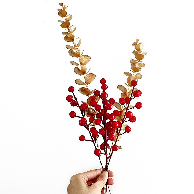 Decorative Artificial Flower Branch with Delicate Details Luck Charm Red Cat | Kelmera