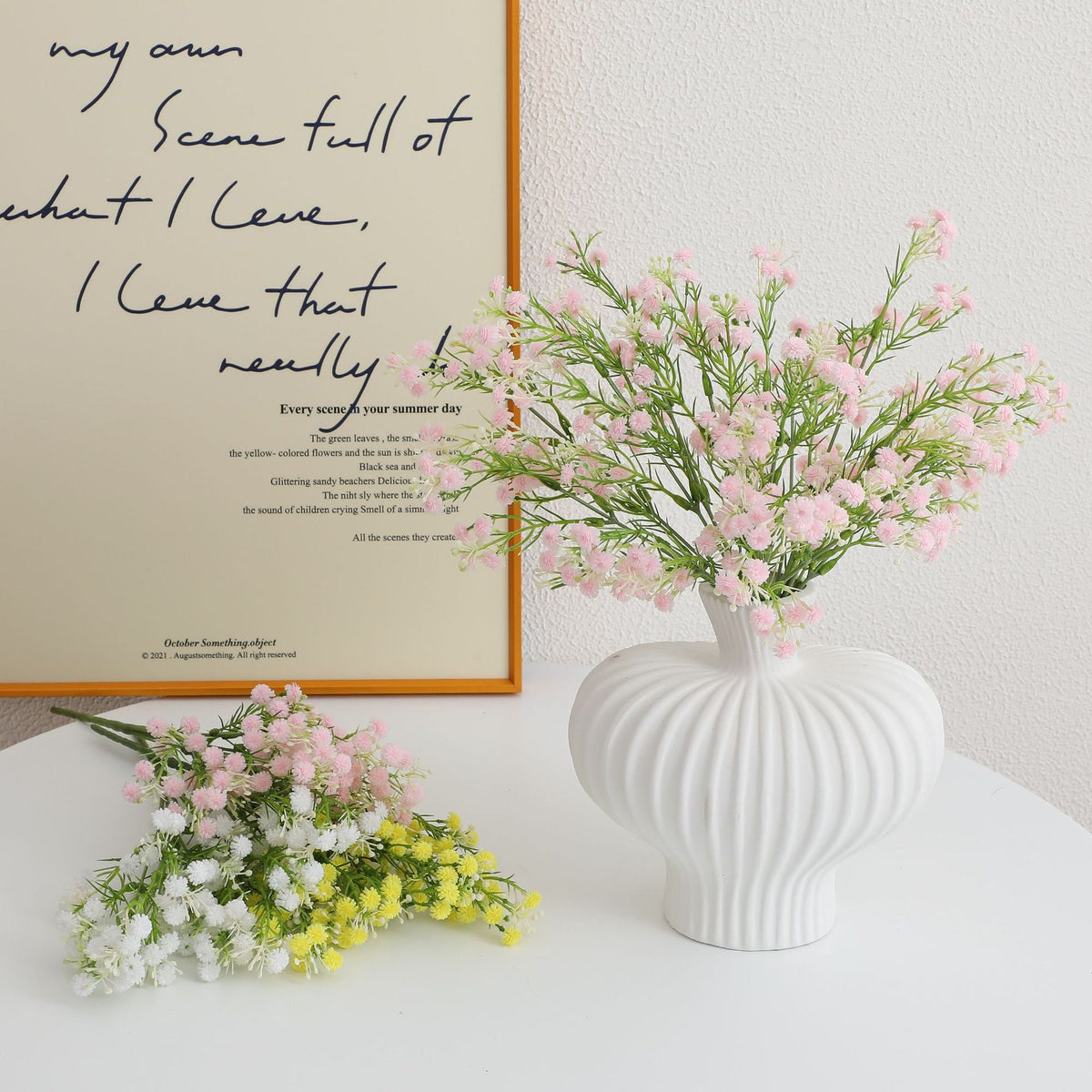 Decorative Artificial Flower Branch with Delicate Purple Flowers | Kelmera