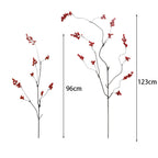 Decorative Artificial Flower Branch with Glowing Red Berries | Kelmera