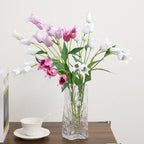 Decorative Artificial Flower Magenta White | Kelmera