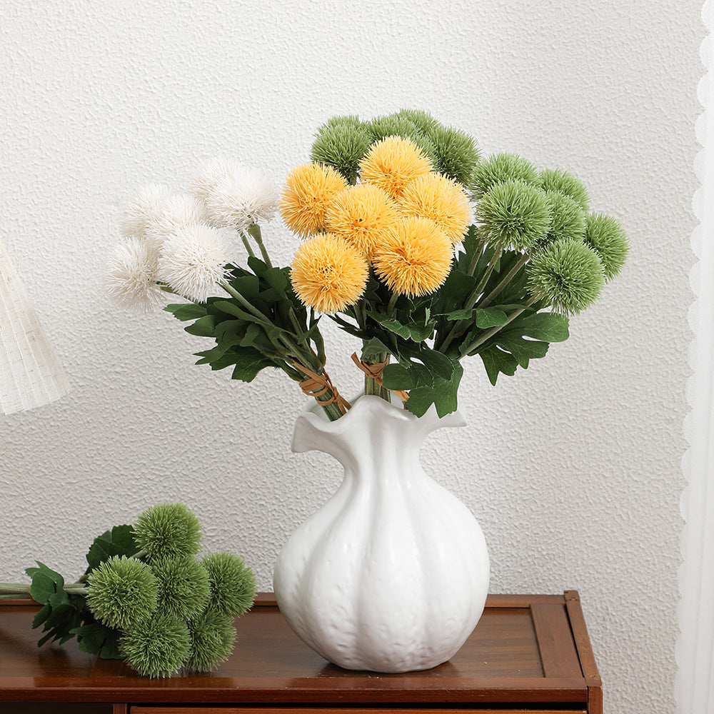 Decorative Artificial Flowers Green Yellow | Kelmera