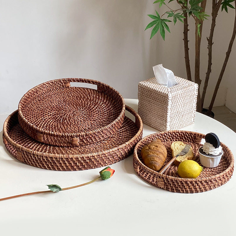 Decorative Basket Dark Brown White | Kelmera