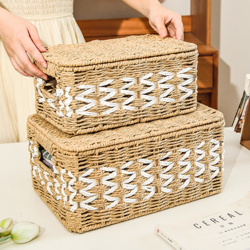 Decorative Basket made of Natural Fiber with Elegant Design | Kelmera