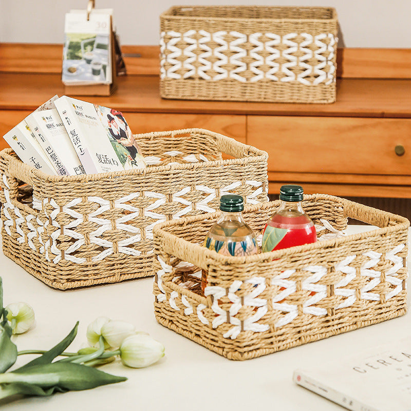 Decorative Basket made of Natural Fiber with Elegant Design | Kelmera