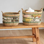 Decorative Basket made of Woven Natural Material | Kelmera