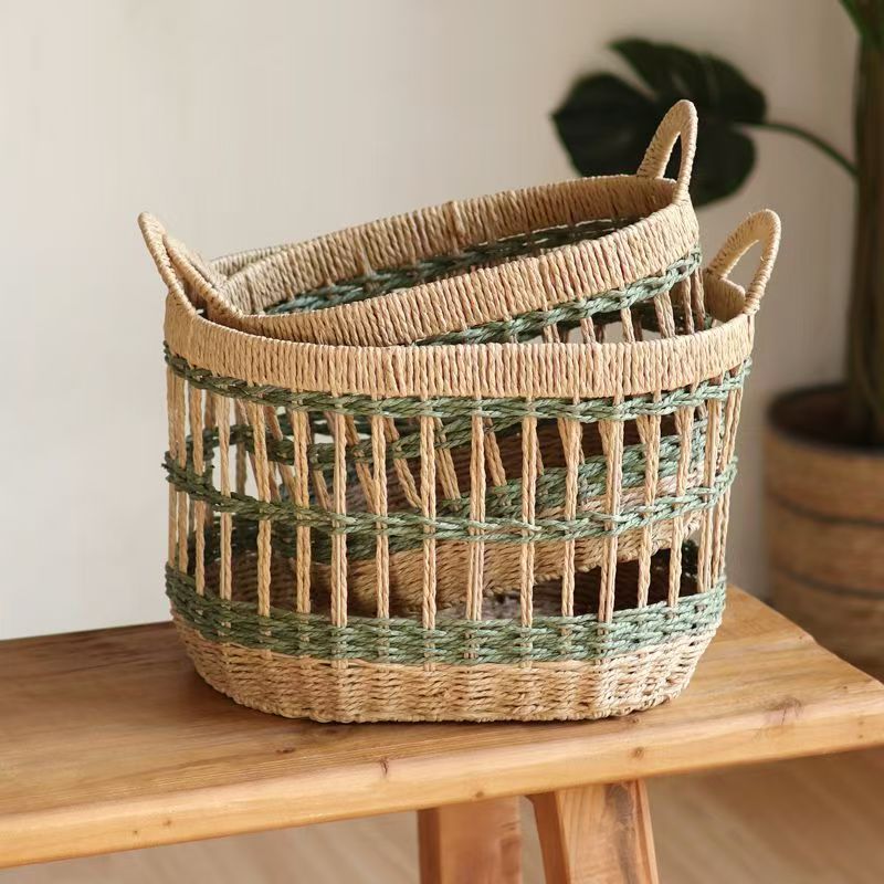 Decorative Basket made of Woven Natural Material | Kelmera