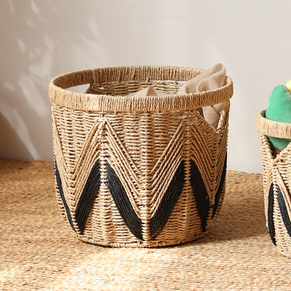 Decorative Basket with Graphic Pattern | Kelmera