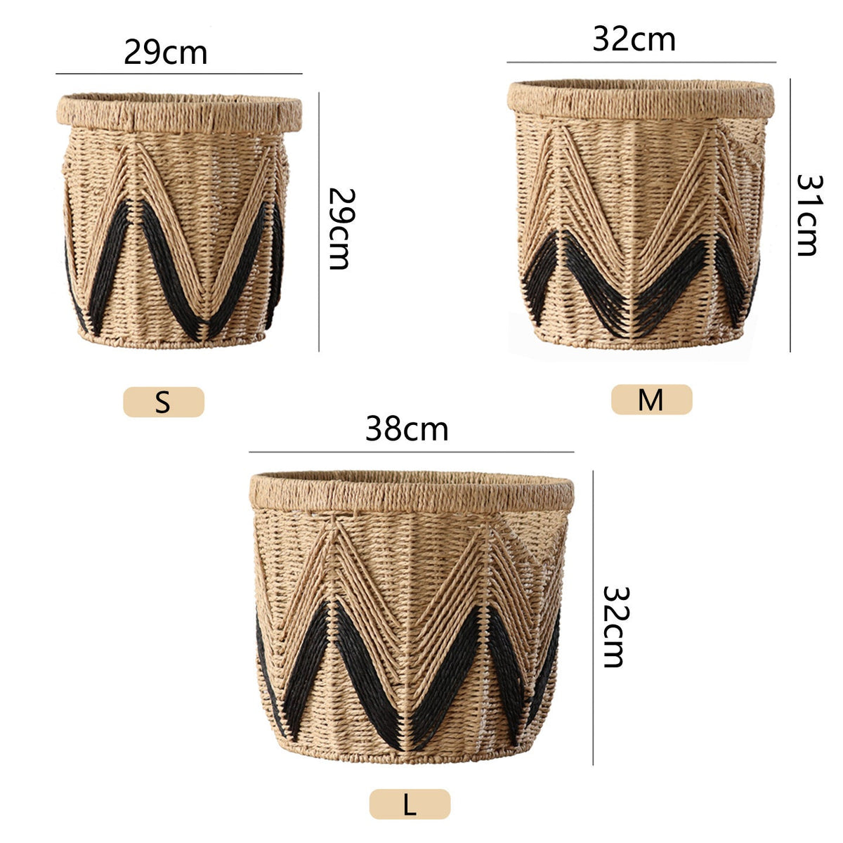 Decorative Basket with Graphic Pattern | Kelmera