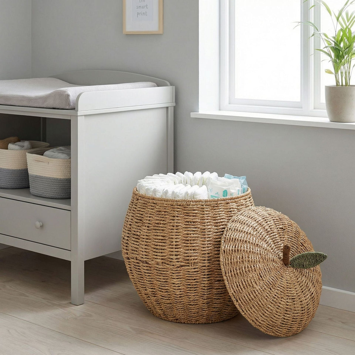 Decorative Basket Woven Natural Fiber Soft Textile | Kelmera