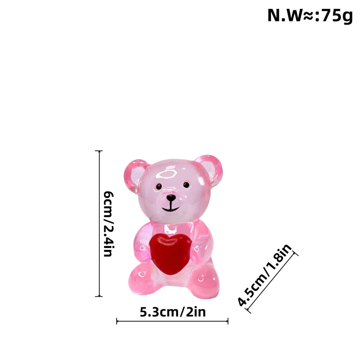 Decorative Bear Figure with Heart | Kelmera
