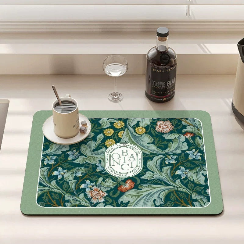 Decorative Botanical Kitchen Mat | Kelmera