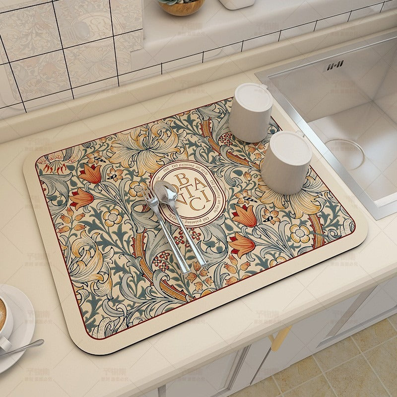 Decorative Botanical Kitchen Mat | Kelmera