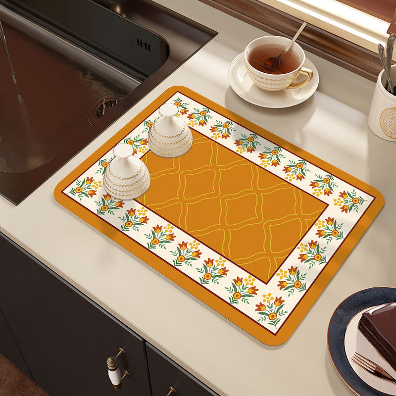 Decorative Botanical Kitchen Mat | Kelmera