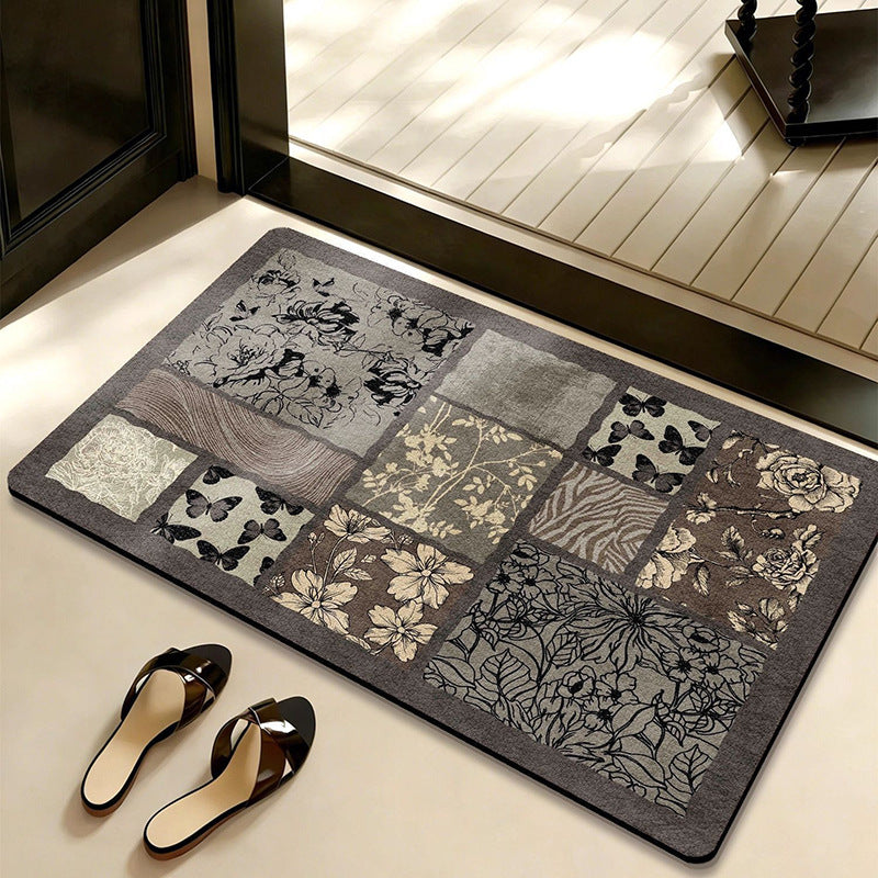 Decorative Botanical-Themed Floor Mat | Kelmera