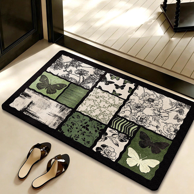Decorative Botanical-Themed Floor Mat | Kelmera