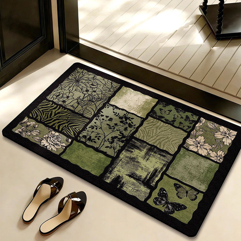 Decorative Botanical-Themed Floor Mat | Kelmera