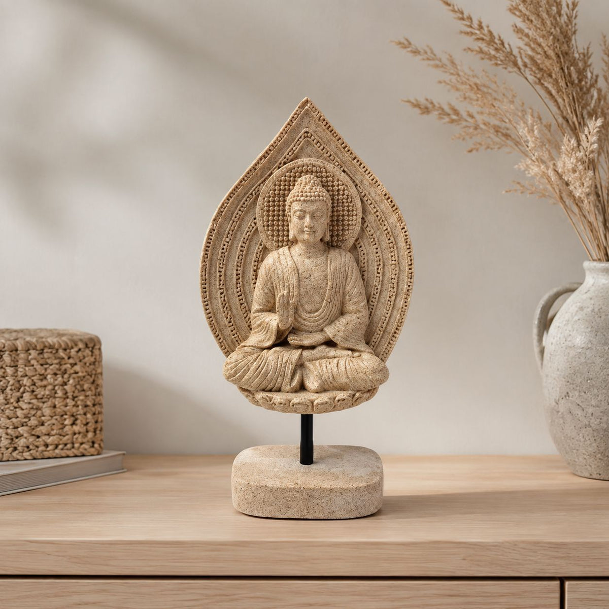 Decorative Buddha Statue Soft Textile Cast Resin | Kelmera