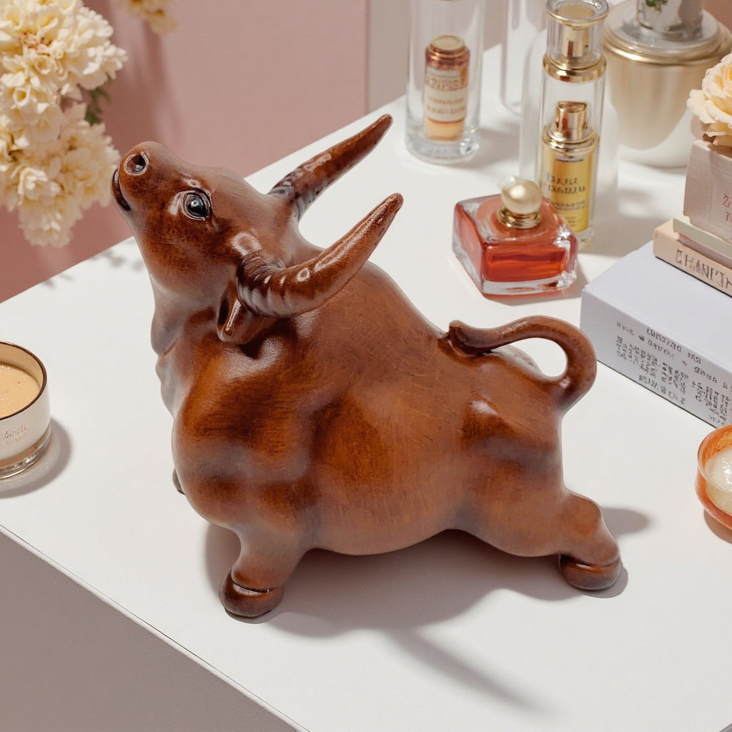 Decorative Bull Figure made of High-Quality Synthetic Resin | Kelmera