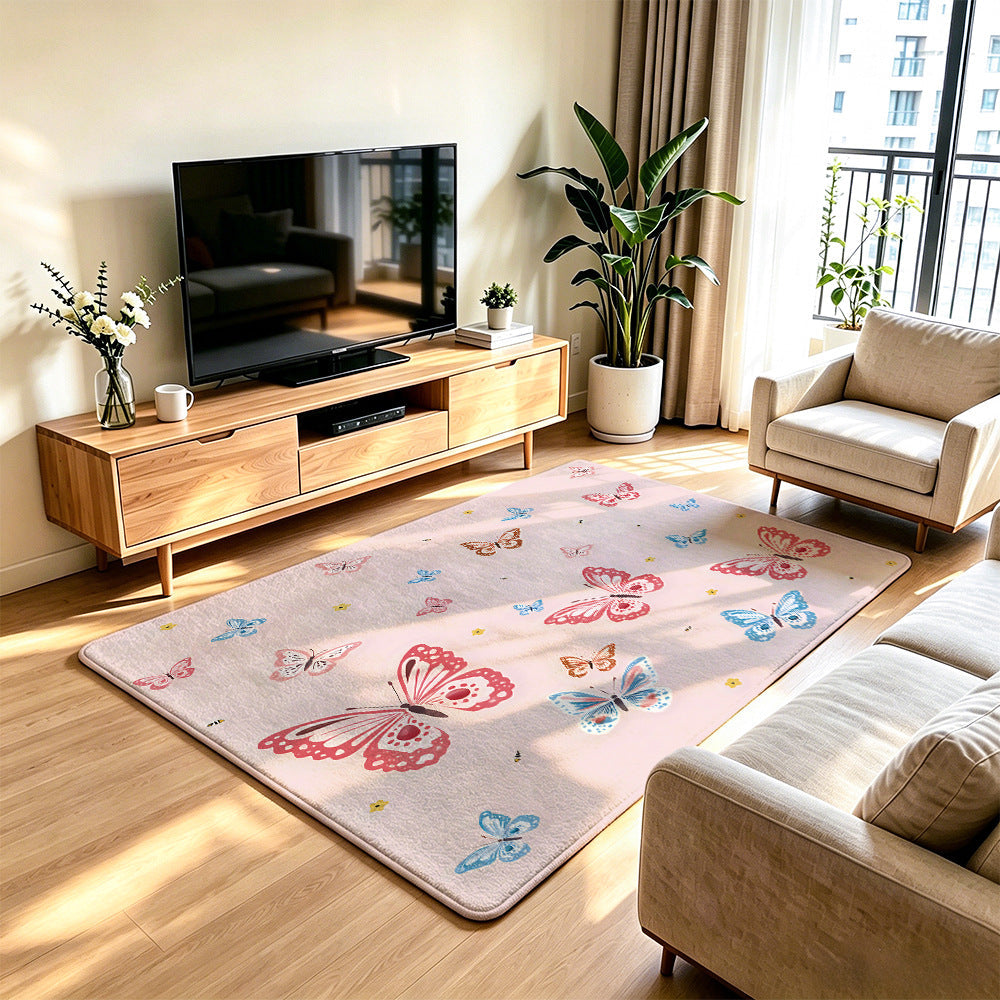 Decorative Butterfly Print Area Rug | Kelmera
