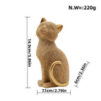Decorative Cat Figurine Silver Black | Kelmera