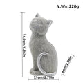 Decorative Cat Figurine Silver Black | Kelmera