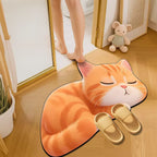 Decorative Cat-Themed Area Mat | Kelmera