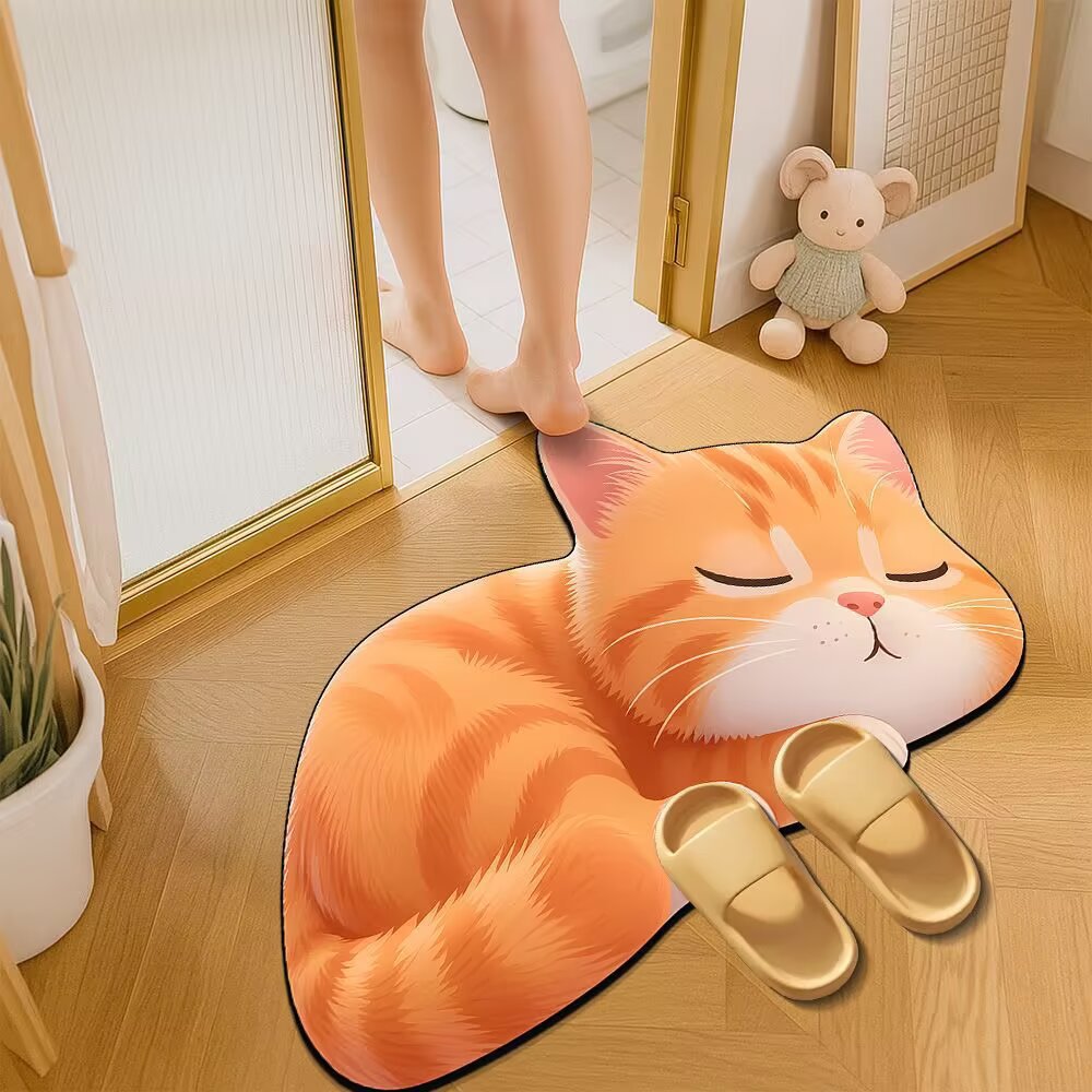 Decorative Cat-Themed Area Mat | Kelmera