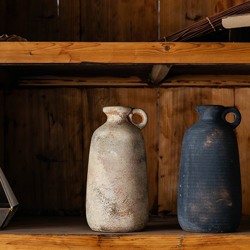 Decorative Ceramic Vase Black Gold | Kelmera