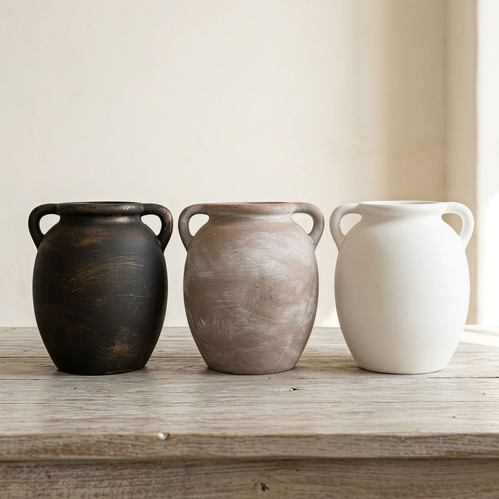 Decorative Ceramic Vase Black Pink White | Kelmera