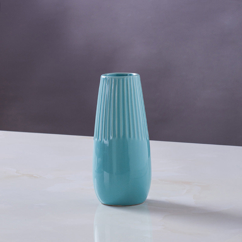 Decorative Ceramic Vase Pink Blue White | Kelmera