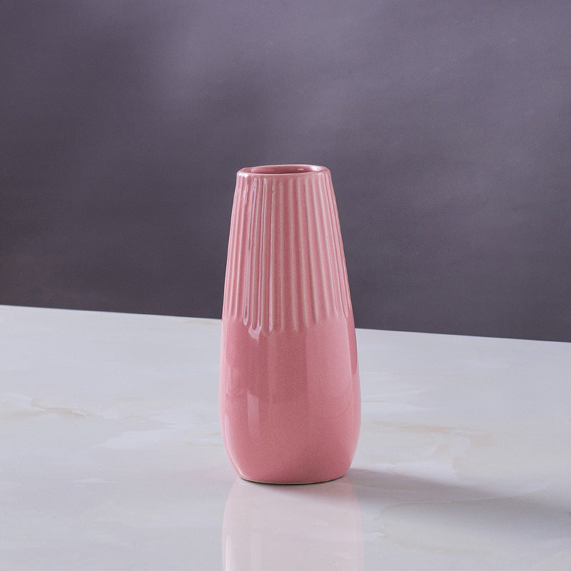 Decorative Ceramic Vase Pink Blue White | Kelmera