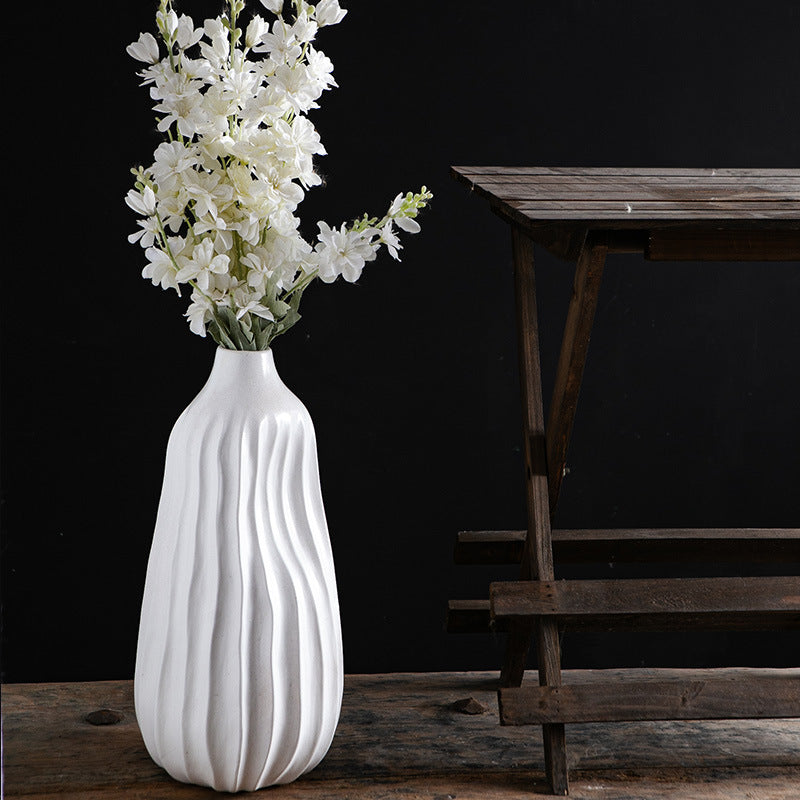 Decorative Ceramic Vase Syd10W163L Milky-White Syd10W163S | Kelmera