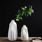 Decorative Ceramic Vase Syd10W163L Milky-White Syd10W163S | Kelmera