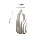 Decorative Ceramic Vase Syd10W163L Milky-White Syd10W163S | Kelmera