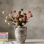Decorative Ceramic Vase White Blackgold | Kelmera