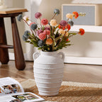 Decorative Ceramic Vase White Blackgold | Kelmera