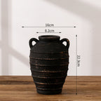 Decorative Ceramic Vase White Blackgold | Kelmera
