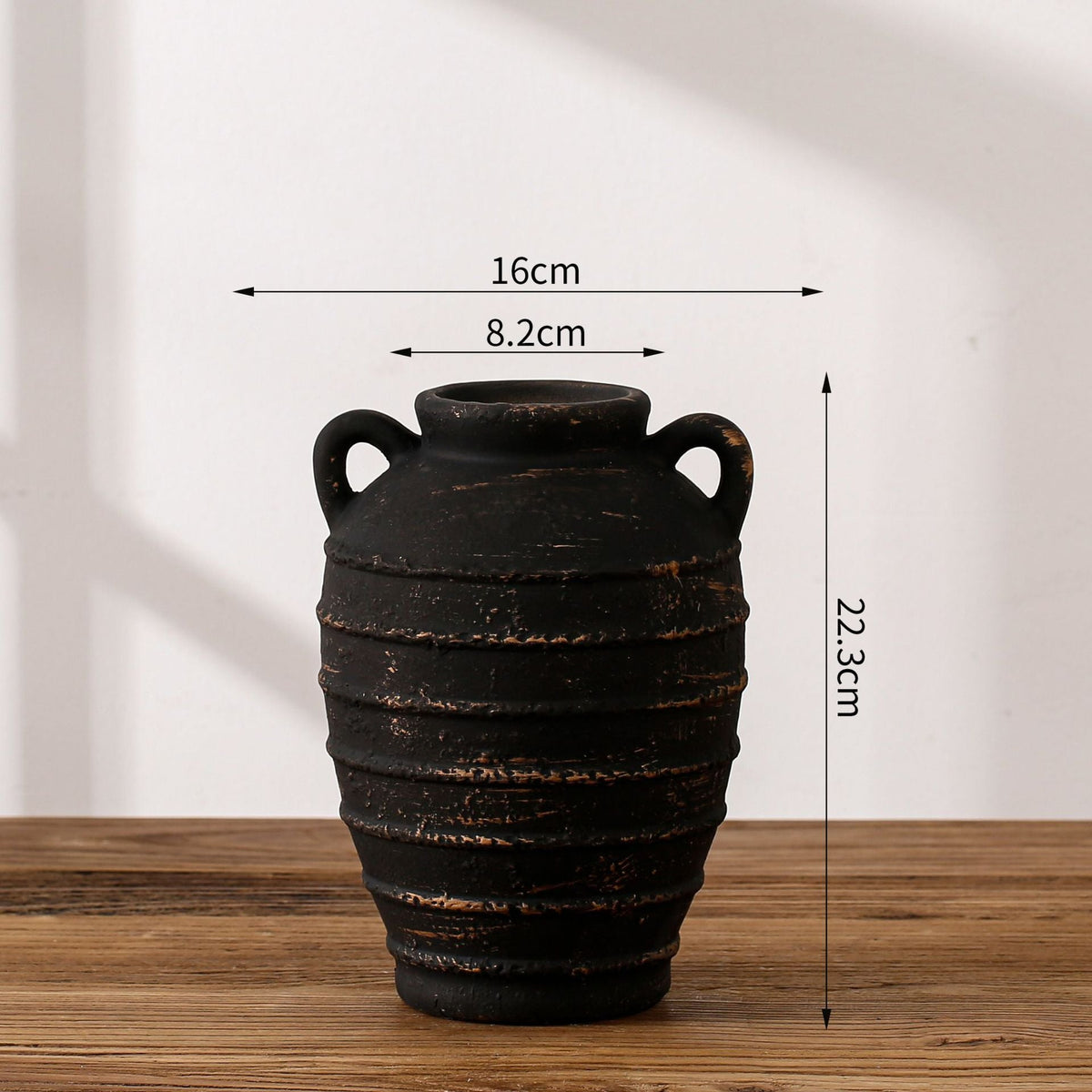 Decorative Ceramic Vase White Blackgold | Kelmera